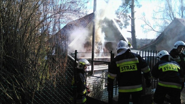 Pożar domku letniskowego w Chwaszczynie