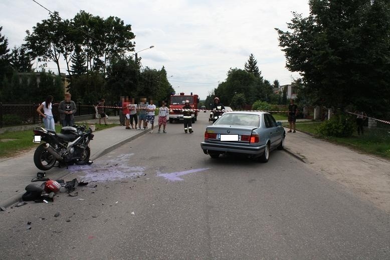 Wypadek w Brodnicy. Motocyklista zderzył się z bmw [ZDJĘCIA]
