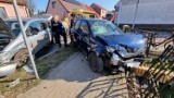 Zderzenie dwóch pojazdów na ulicy Pocztowej w Wielichowie 