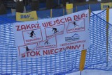 Zakopane. Początek ferii. Miasto puste, stoki zamknięte. Jedyna atrakcja to śnieżna górka 