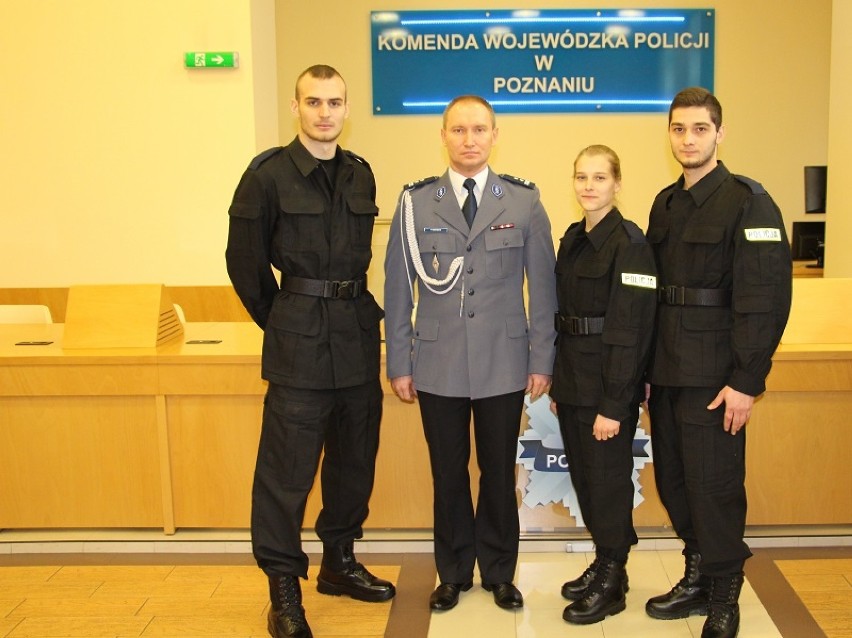 Policja w Gnieźnie ma trzech nowych funkcjonariuszy