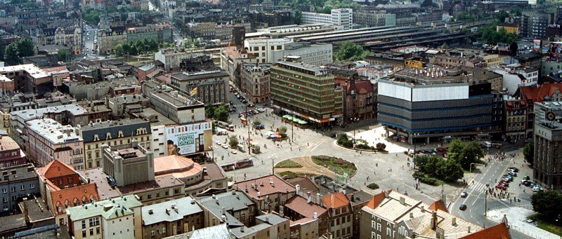 Rynek w Katowicach przed przebudową centrum