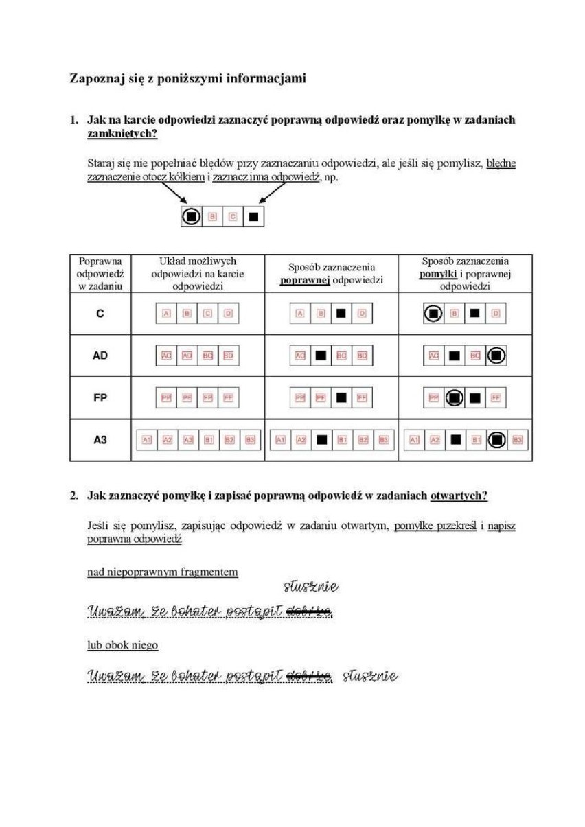 Próbny Egzamin ósmoklasisty CKE - POLSKI 18.12.2018 -...