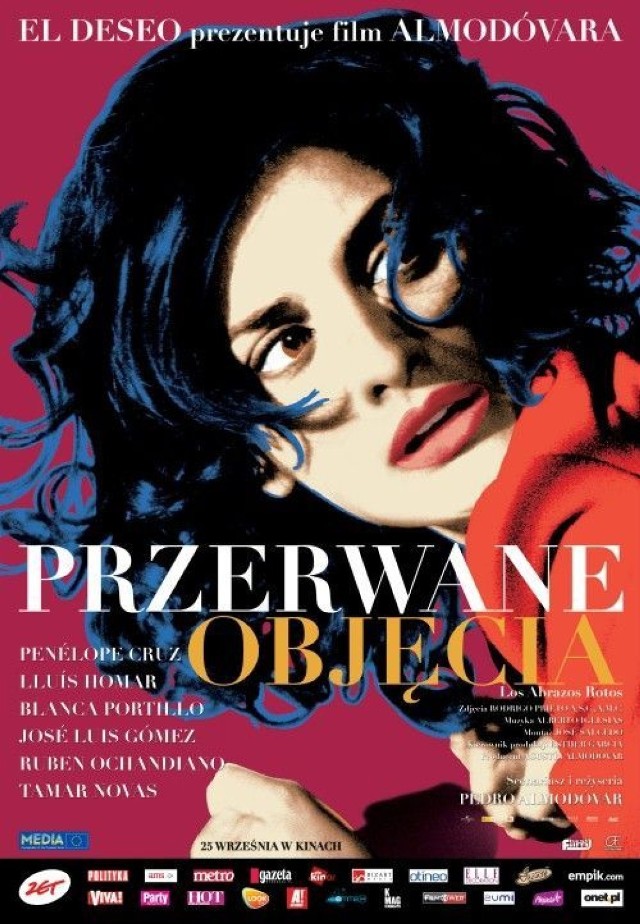 Plakat promujący film &quot;Przerwane objęcia&quot;