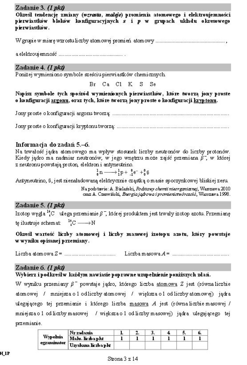 Matura 2015. Chemia podstawowa i rozszerzona dla TECHNIKUM ODPOWIEDZI + ARKUSZE 