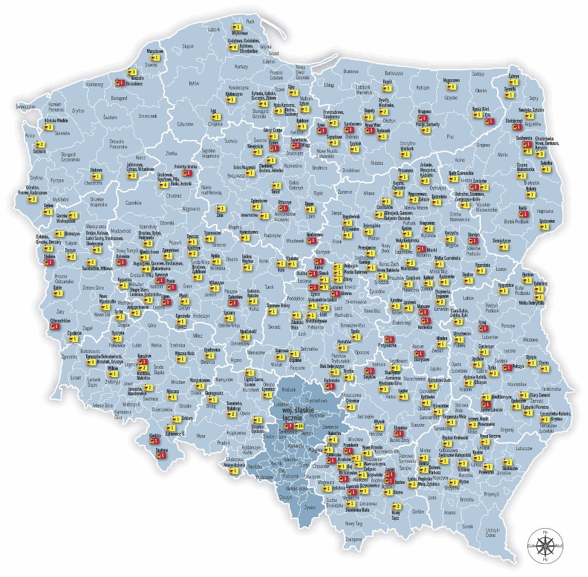 Mapa fotoradarów