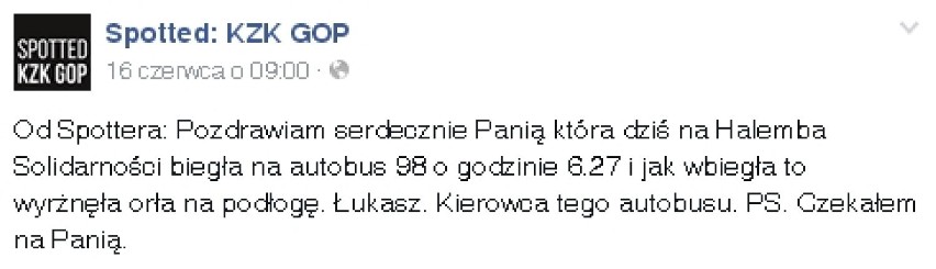 Wpis pochodzi ze strony Spotted: KZK GOP