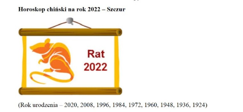 Horoskop chiński na rok 2022 – Szczur...
