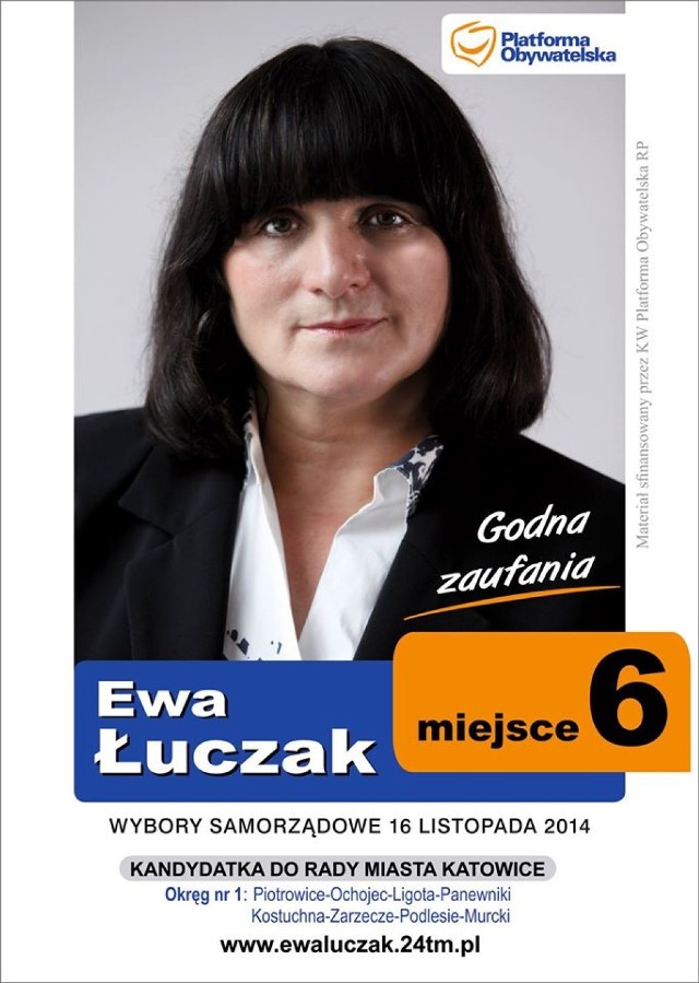 Wybory 2014 w Katowicach - Ewa Łuczak zdobyła najwięcej głosów w naszym plebiscycie, w którym pytaliśmy, kto powinien zostać radnym w Katowicach