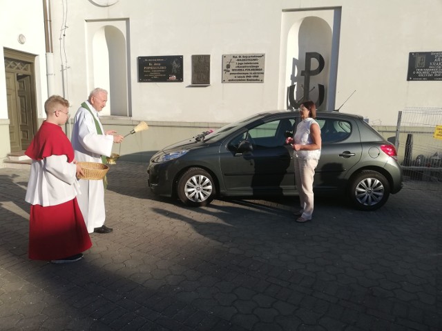 Święcenie pojazdów na św. Krzysztofa w parafii św. Lamberta w Radomsku