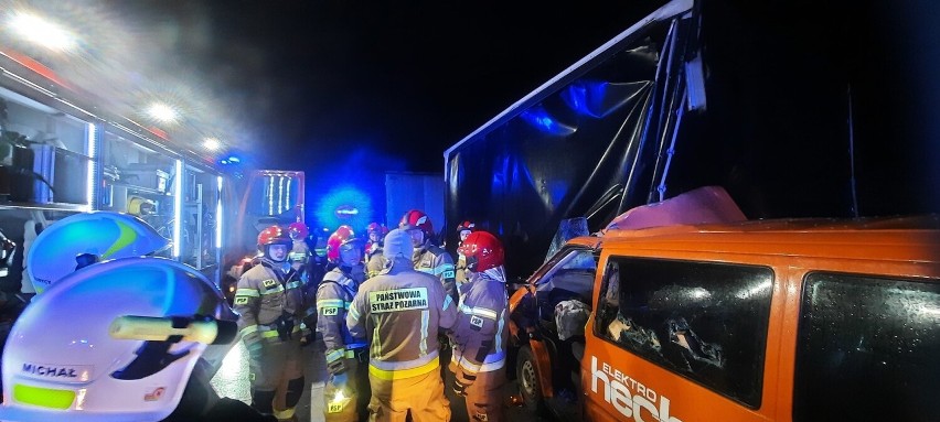 Wypadek na autostradzie A4 na Dolnym Śląsku 30.01.2023