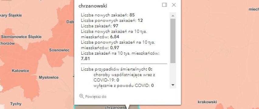 Prawie 21 tysięcy zakażeń COVID-19 w kraju. W powiatach oświęcimskim, wadowickim, chrzanowskim i olkuskim są nowe przypadki