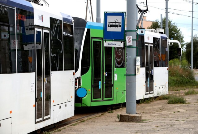 Krajobraz na pętli tramwajowej Ludowa