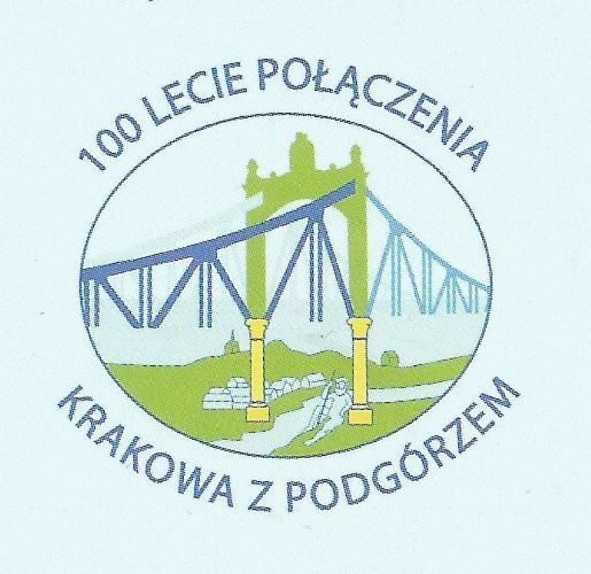 Logo 100 lecie połączenia Krakowa z Podgórzem. Skan okładki