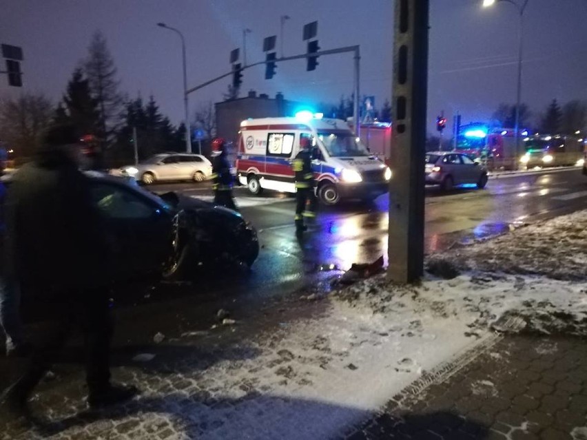 Wypadek na Szosie Zambrowskiej w Łomży.