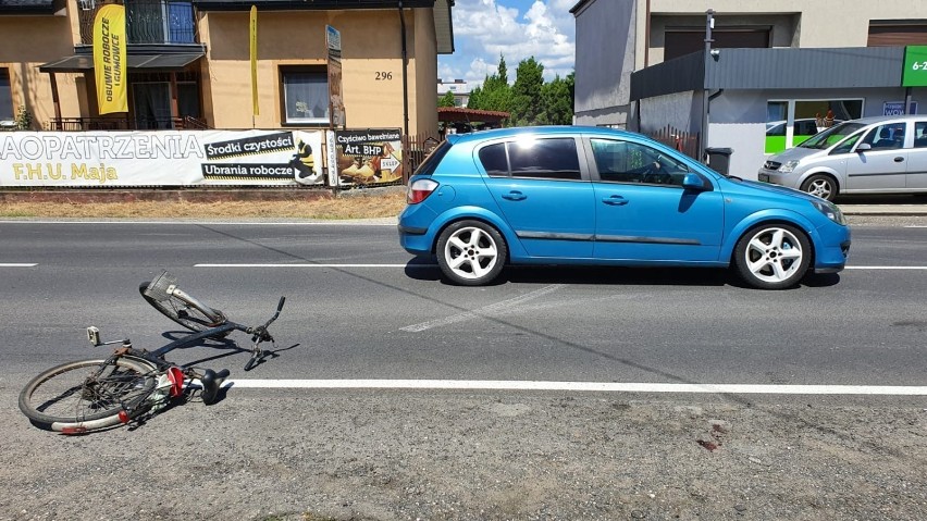 Wypadek na ul. Brzeźnickiej w Radomsku. Ranny 56-letni rowerzysta