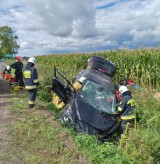 Tragiczny wypadek w powiecie łęczyckim. Nie żyje 32-letni mężczyzna [ZDJĘCIA]