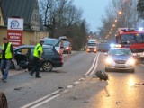 Wypadek w Maciejowej 20.11.2014. Droga jest zablokowana 