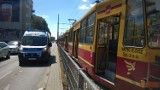 Zderzenie tramwajów na Kościuszki w Łodzi