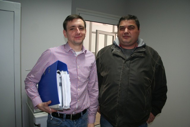 Piotr Podolecki (z lewej) i Wojciech Sienicki kierowali związkiem zawodowym w mleczarni. Dziś już nie pracują