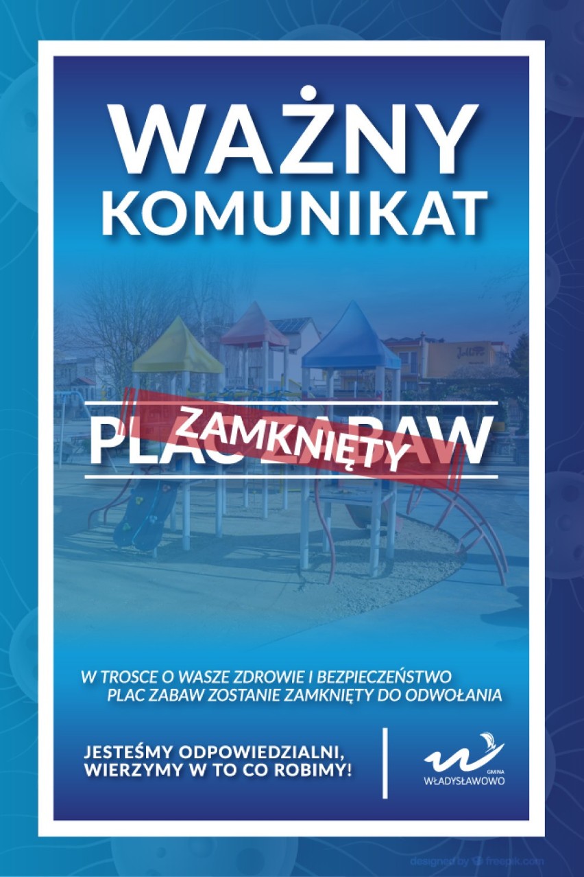 Koronawirus: Gmina Władysławowo zakazuje wstępu na place zabaw
