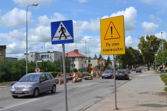Ulica Kossaka Lębork - w końcu rozpoczęły się prace