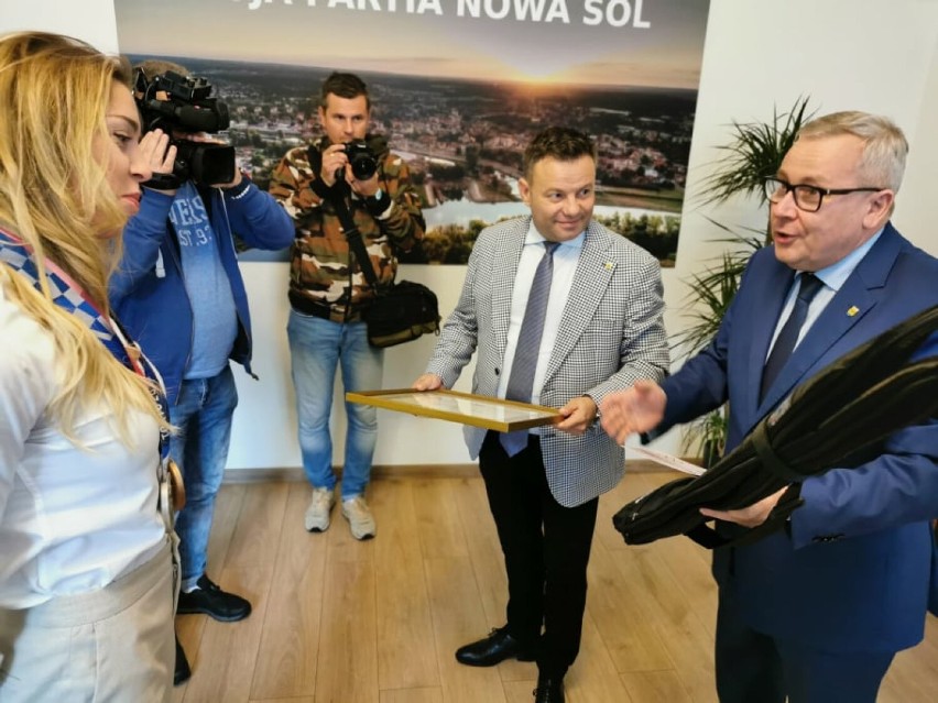 Spotkanie władz miasta Nowa Sól z mistrzynią olimpijską,...