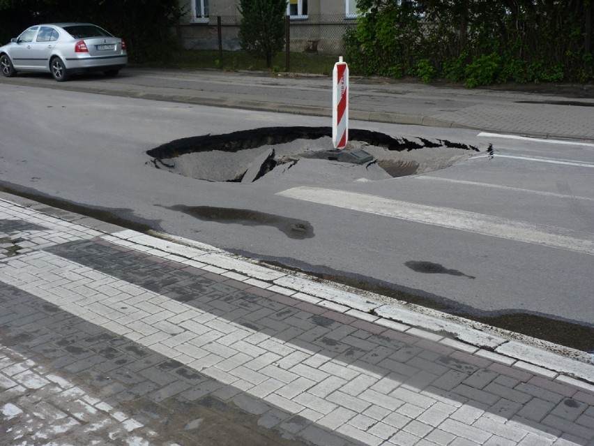 Ogromna dziura na Krasickiego w Radomsku
