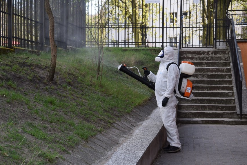 Opryski prowadzone są m.in. na placach zabaw przy...