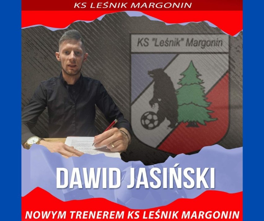 Dawid Jasiński nowym trenerem w Leśniku Margonin 