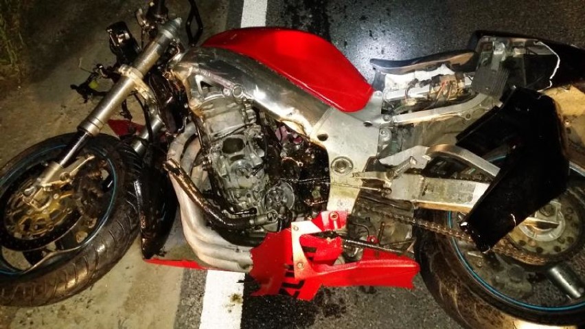 Motocyklista zginął po zderzeniu z ciężarówką