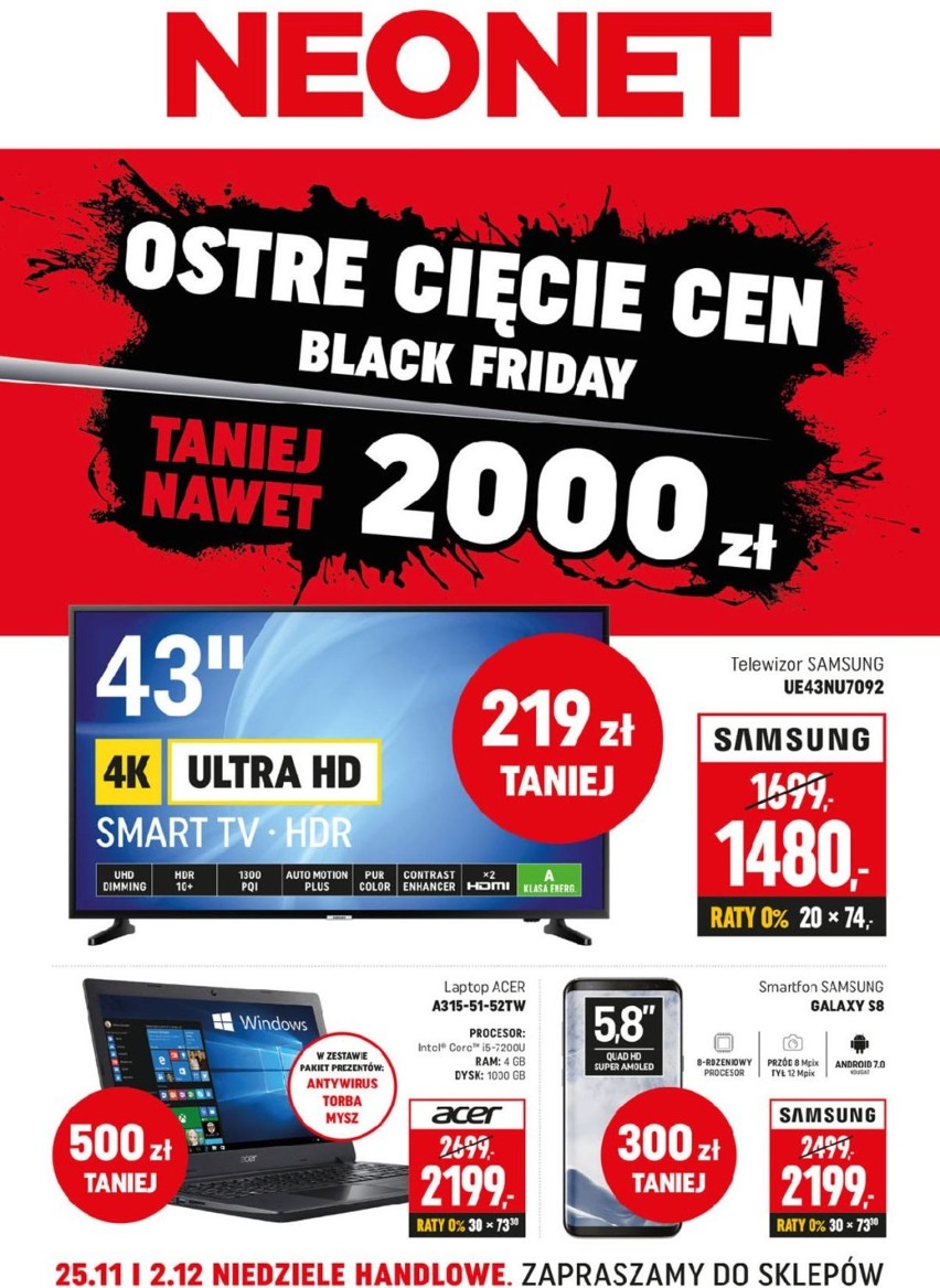 Neonet Black Friday 2018 GAZETKA