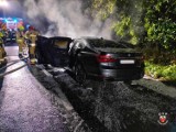 Pożar samochodu marki BMW na DK 62 w powiecie włocławskim