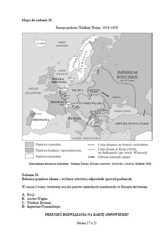 Próbne testy gimnazjalne - Historia i WOS [ARKUSZE, ODPOWIEDZI]