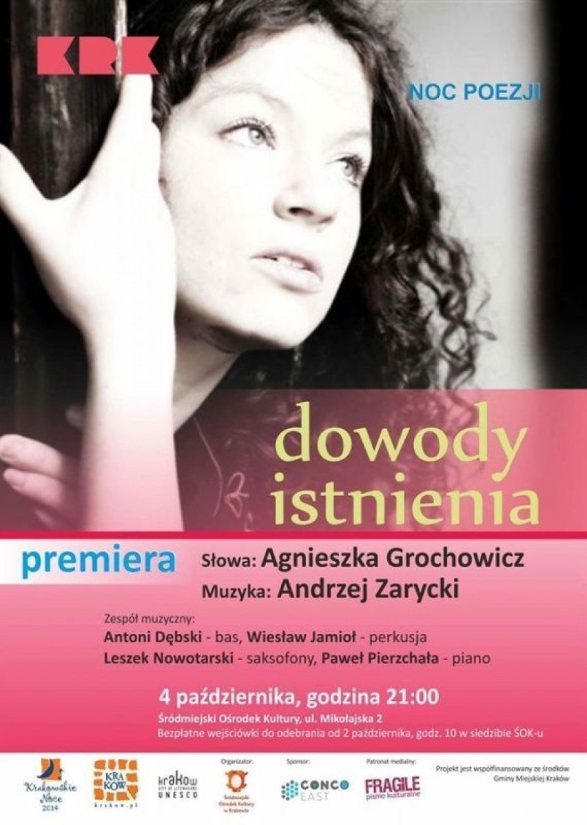 Premiera w Krakowie koncertu 'Dowody istnienia" A. Grochowicz!