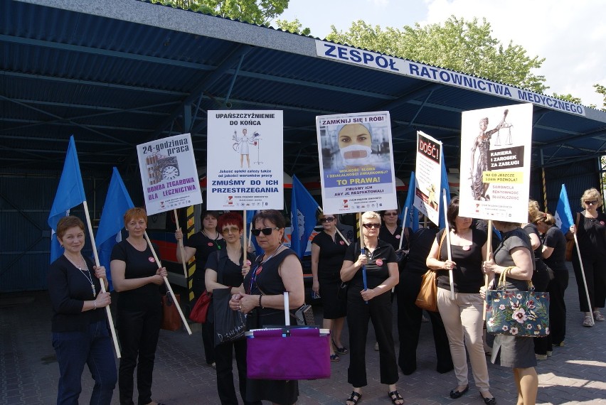 Protesty pielęgniarek w Olkuszu