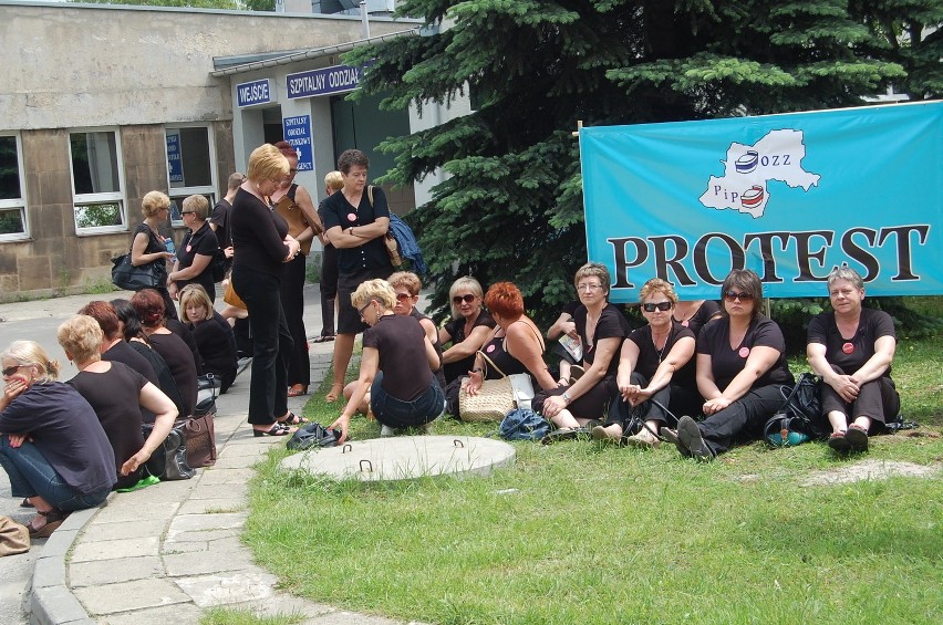 Protesty pielęgniarek w Olkuszu