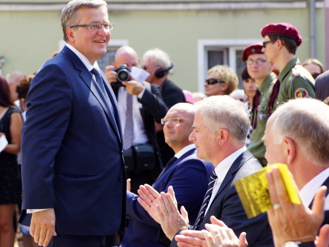 W otwarciu skweru historycznego udział wziął prezydent RP Bronisław Komorowski