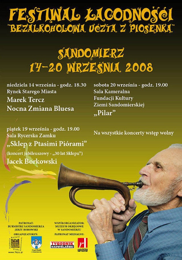 Plakat z programem Festiwalu Łagodności.