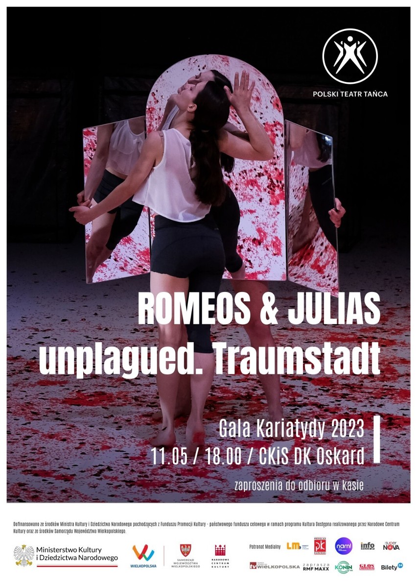 Konin. Gala Kariatydy 2023. Odbierz zaproszenie w Domu Kultury Oskard na spektakl „Romeos & Julias unplagued. Traumstadt”  