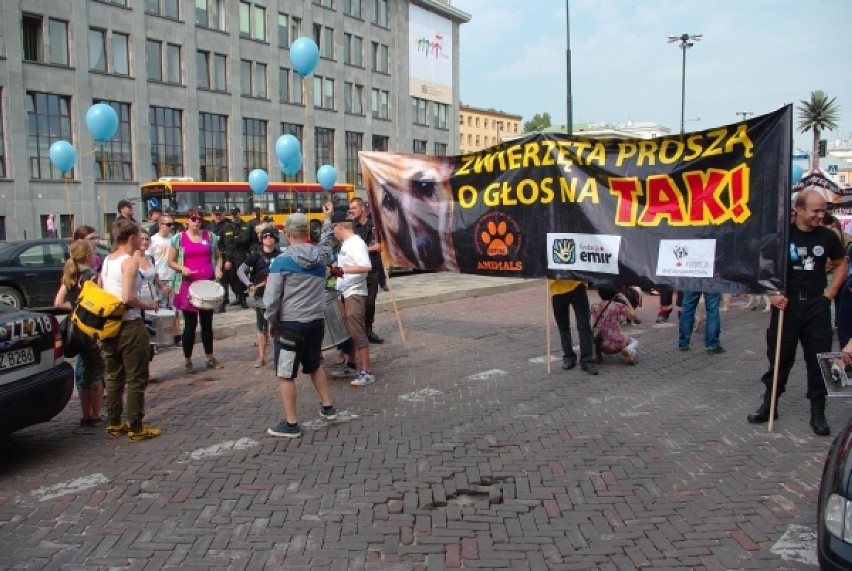 Protest obrońców zwierząt w Warszawie - zdjęcia