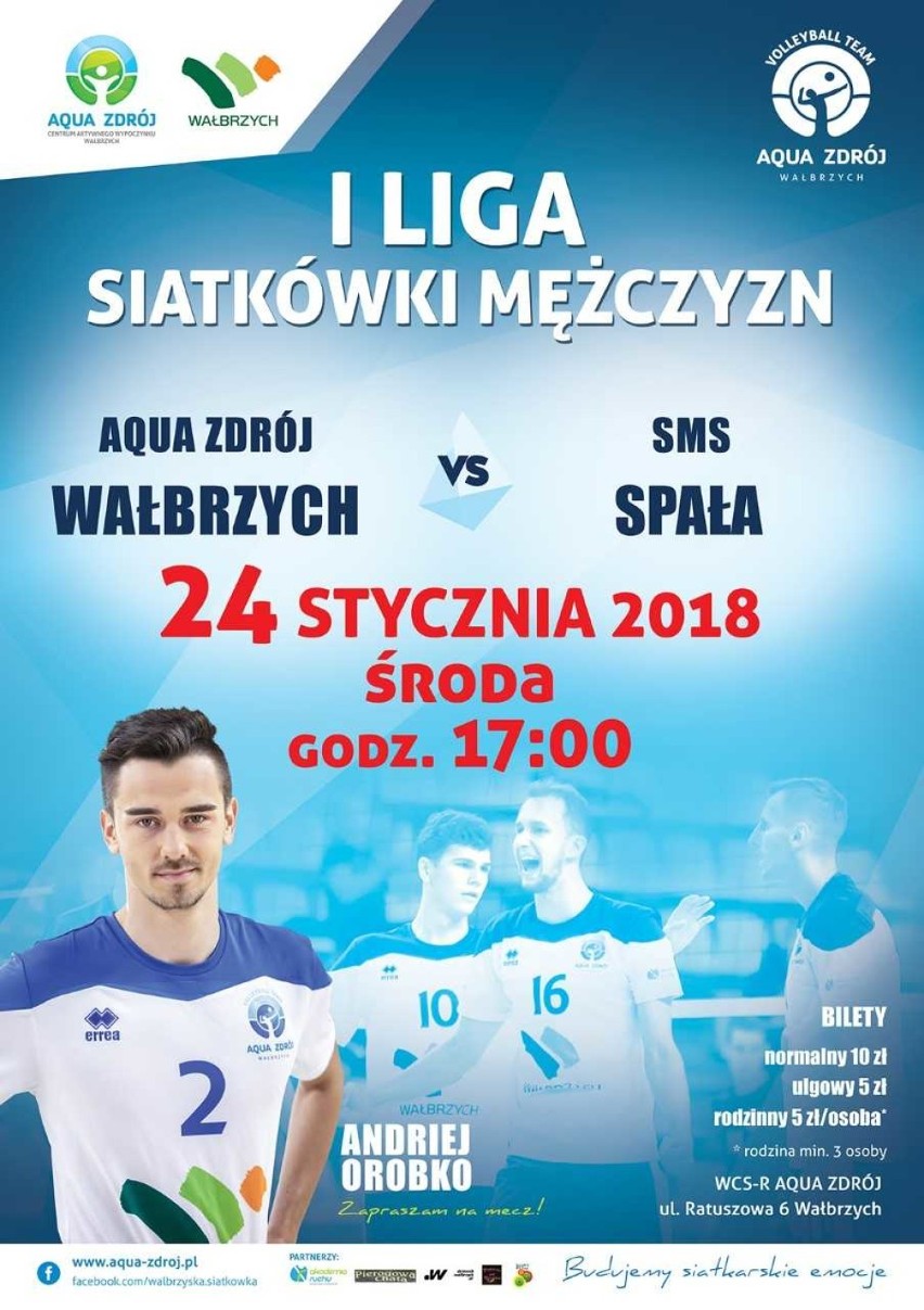 Siatkarze I-ligowego Aqua Zdroju Wałbrzych rozegrają dwa mecze przed własną publicznością w odstępie 4 dni