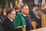 Barbórka 2022 w Pawłowicach z udziałem Prezydenta Dudy - zobacz zdjęcia. Po mszy złożono kwiaty pod pomnikiem św. Barbary w KWK Pniówek