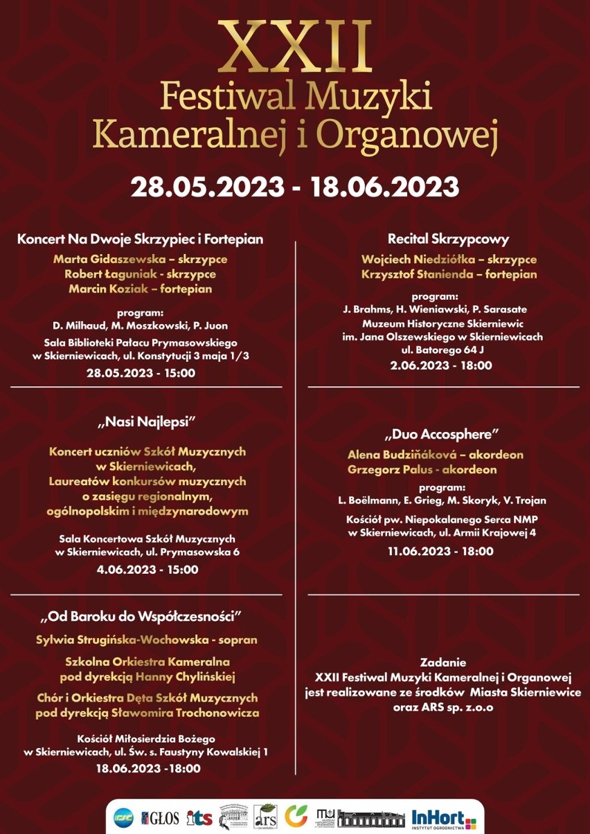 W niedzielę rozpoczyna się XXII Festiwal Muzyki Organowej i Kameralnej w Skierniewicach