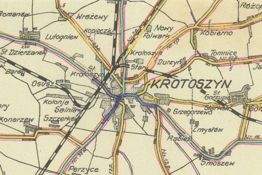 Jak wyglądał powiat krotoszyński na mapie z 1938 r.? [ZDJĘCIA]                      