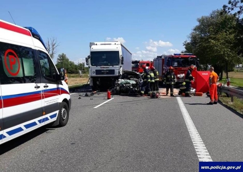 Śmiertelny wypadek w Kazimierzowie na drodze S7 24.07.2018
