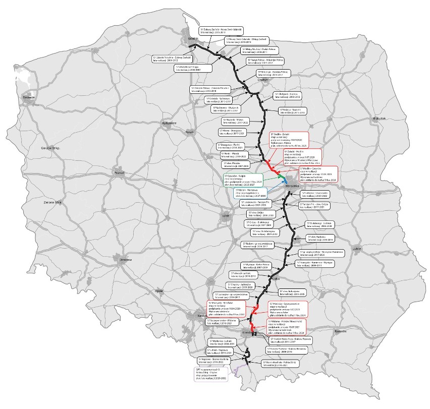 S7 Czosnów-Kiełpin. Dziewięć firm chętnych na przebudowę tego odcinka trasy. Wszystkie oferty zmieściły się w budżecie