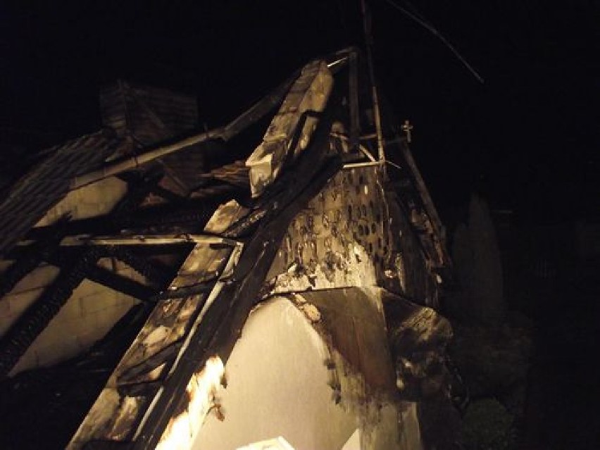 Pożar domu jednorodzinnego w miejscowości Trkusów