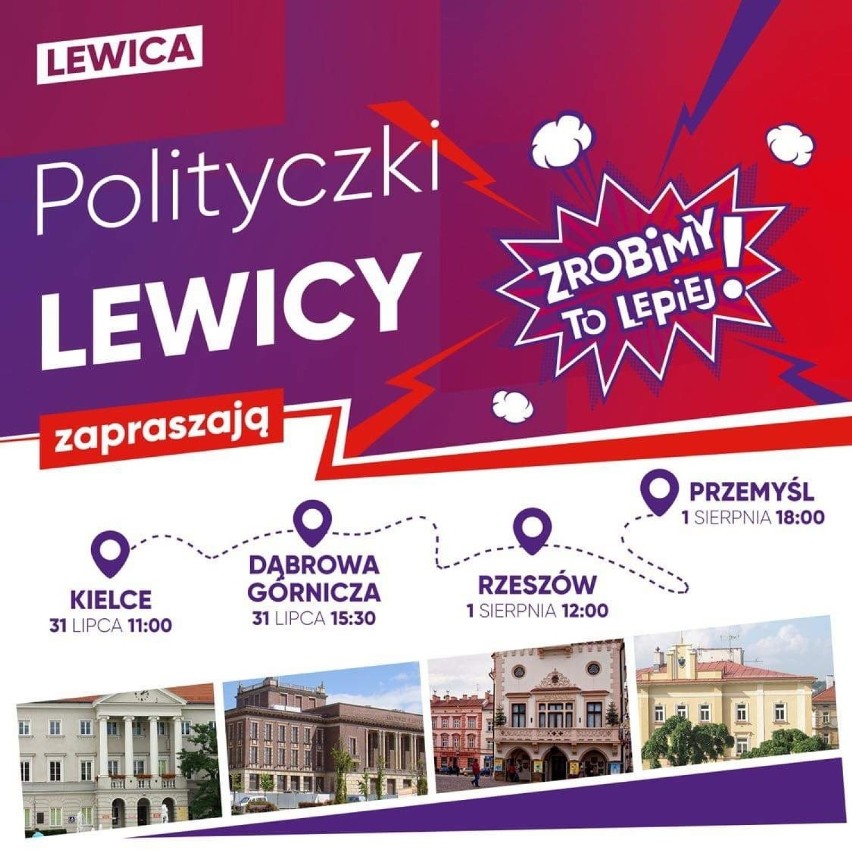 Polityczki Lewicy wyruszyły w Polskę. W sobotę o godz. 15.30...