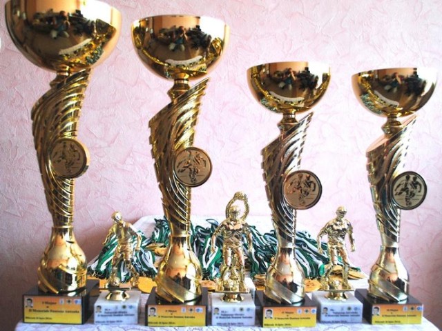 Te trofea czekają na uczestników piłkarskiego memoriału w Miłoradzu.